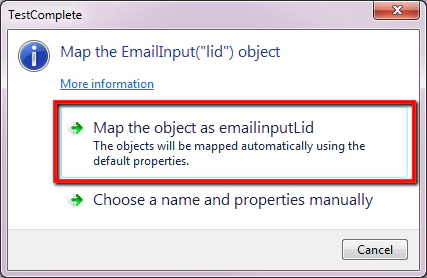 Map Object Automatically In TestComplete Map Object Automatically In TestComplete