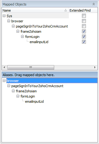 Map Object and Aliases Pane In TestComplete Map Object and Aliases Pane In TestComplete