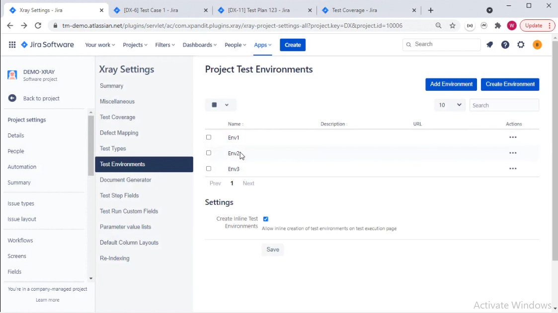Defining Test Environments Or Configurations Under Xray Settings Defining Test Environments Or Configurations Under Xray Settings