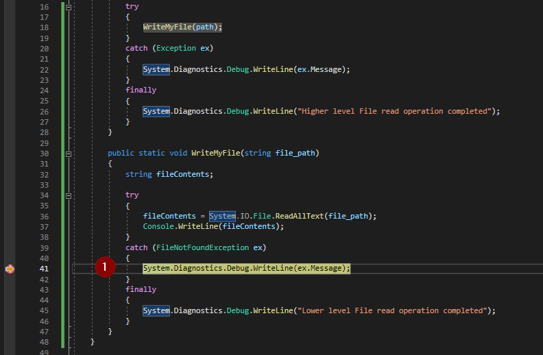 Exception Caught At Bottom Of Call Stack Exception Caught At Bottom Of Call Stack