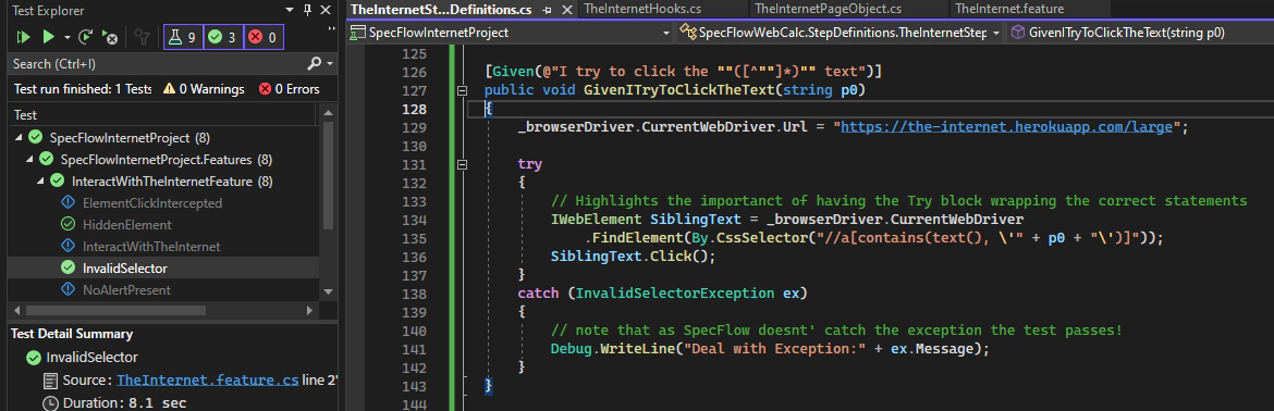 Exception Caught Test Still Passes Exception Caught Test Still Passes