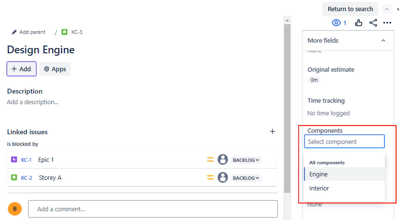 Assigning a Jira Component to an Issue Assigning a Jira Component to an Issue