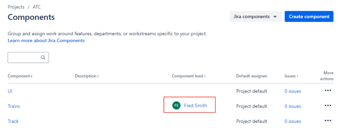 Jira Component Lead Jira Component Lead