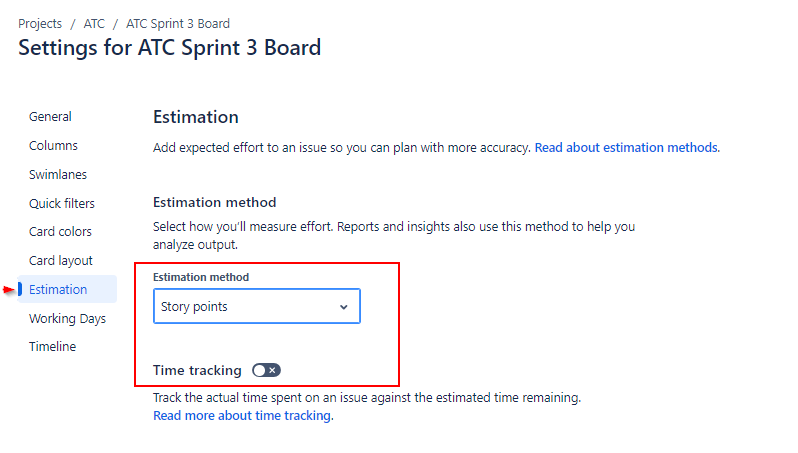 Jira Scrum Board Estimation Settings