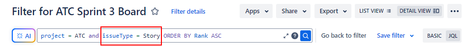 Jira Scrum Board Filter Edit Query