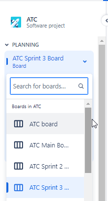 Jira Select Scrum Board