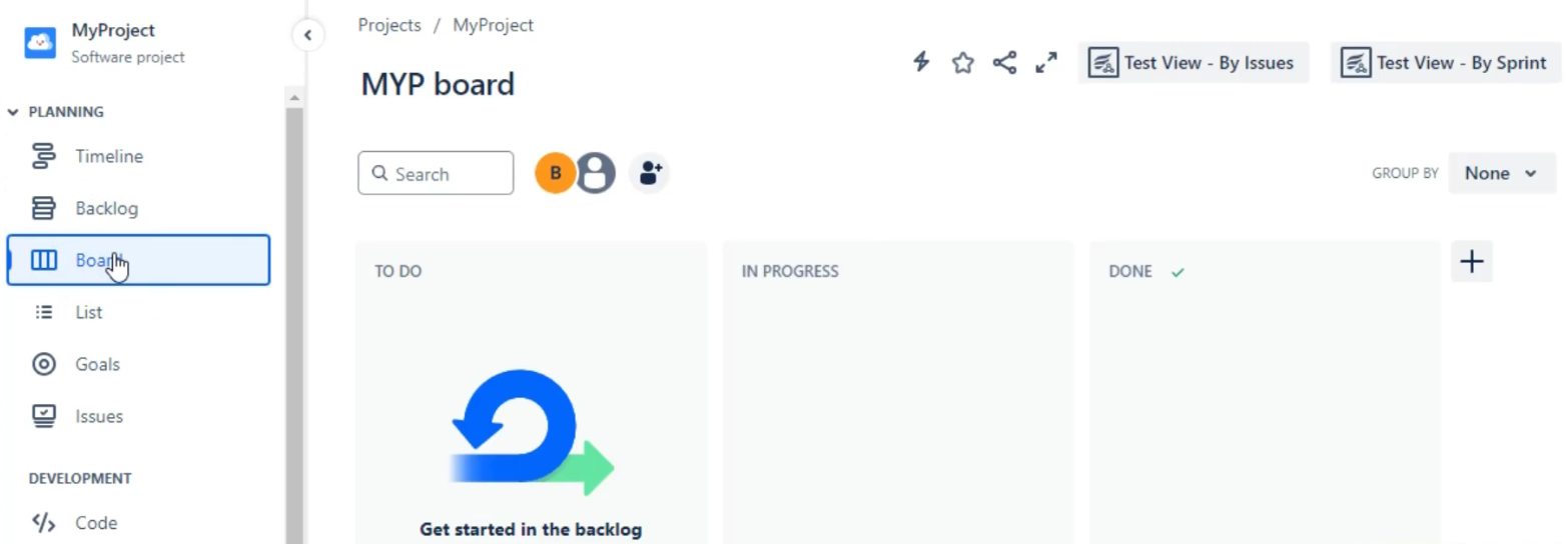 Jira Project List View