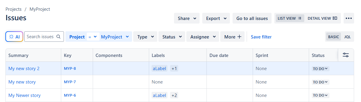 Jira Issue Priority