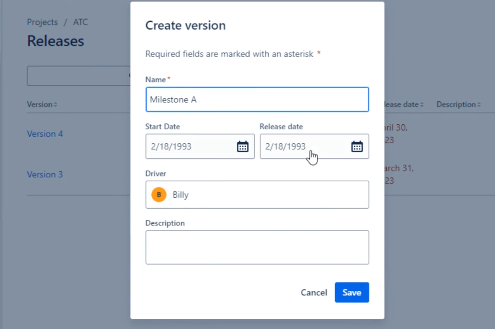 Jira Version Categories