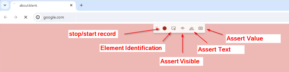 Playwright Test Generator Tool Bar