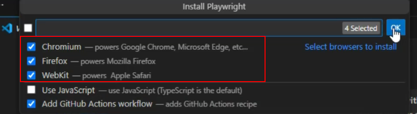 Select Playwright Browsers to Test With